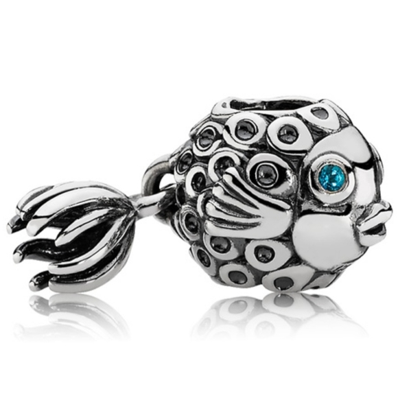 Pandora Jewelry - Auth. Pandora Splish-Splash Fish charm with blue topaz, retired